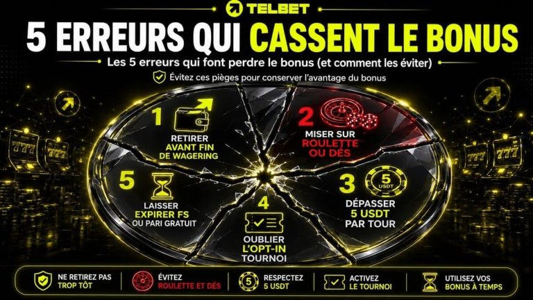 Telbet Casino erreurs à éviter